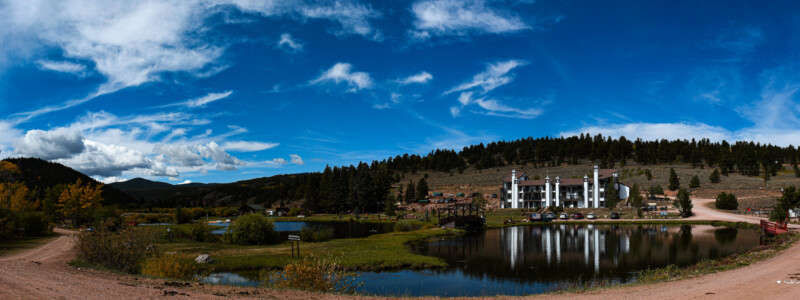 Panoramic Photo of Entrance to Beaver Meadows Resort, Red Feather Lakes, Colorado